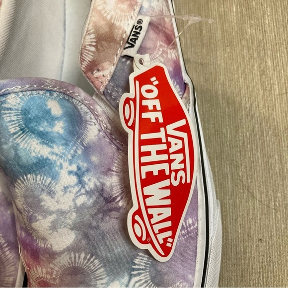 VANS OFF THE WALL Sz 9 Asher Heart Pastel Tie Dye Slip On Shoes NEW WITH  TAG - Picture 5 of 9